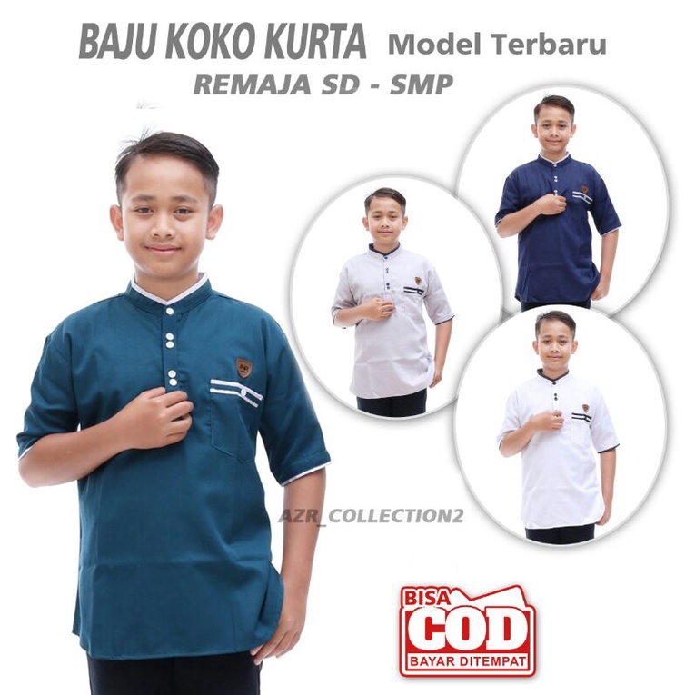 Baju koko kurta anak tanggung lengan pendek terbaru koko kurta sd smp baju koko anak lengan pendek k