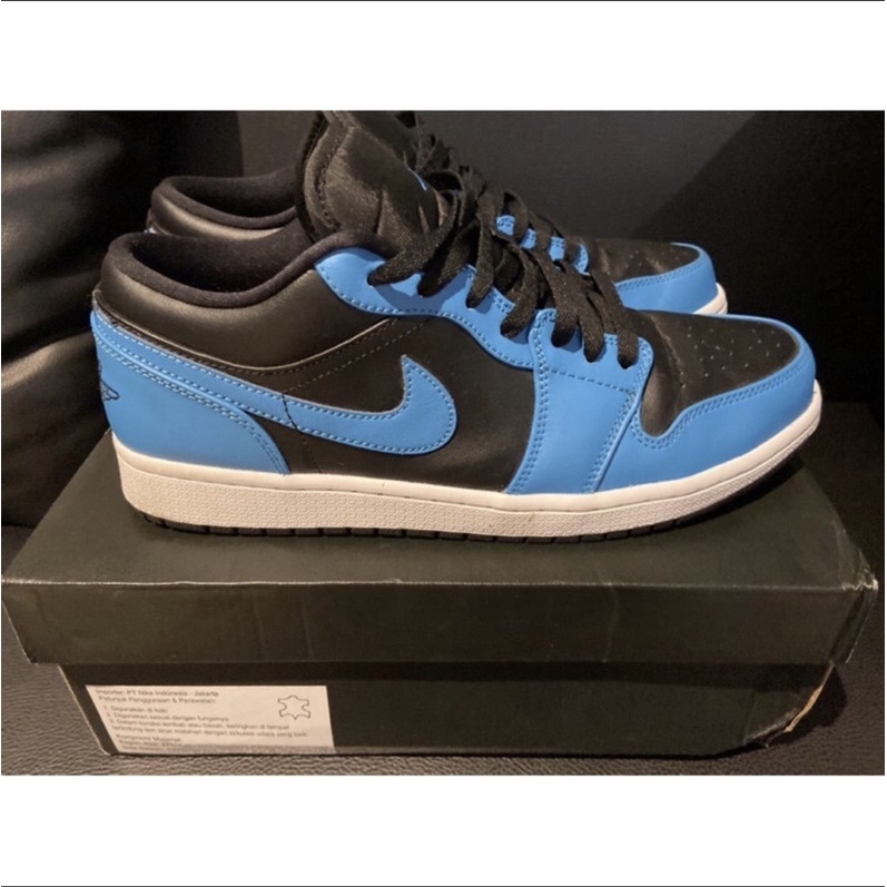 AJ1 low black laser blue