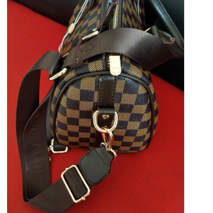 I L V Bandolier Damier Salee Lv Speedy Full Embos Free 2 Tali Bisa Adjust I Shopee Indonesia