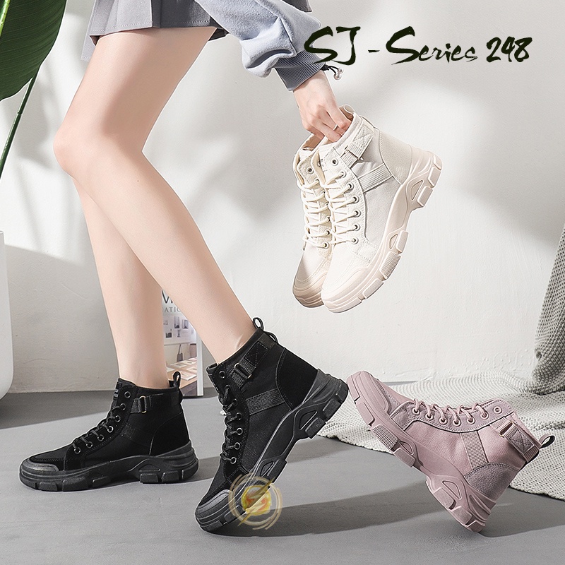 [JWALK] Sepatu Sneakers Boots Fashion Wanita Kualitas Import Premium - 248