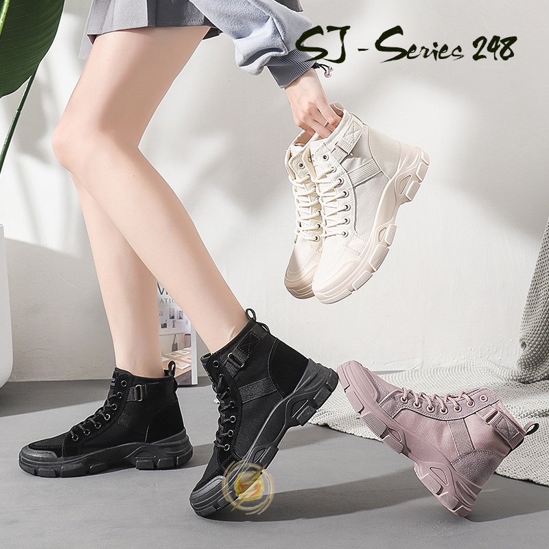 [JWALK] Sepatu Sneakers Boots Fashion Wanita Kualitas Import Premium - 248