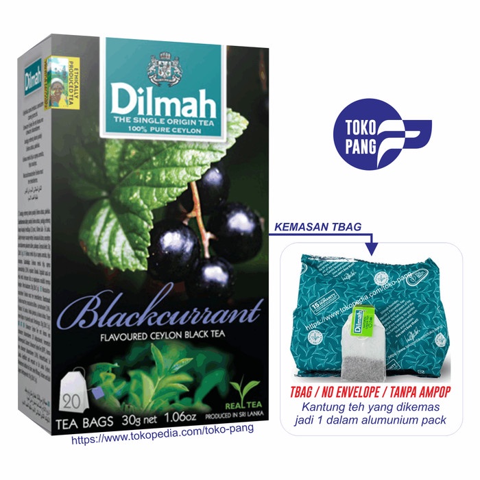 

(BISA COD) Dilmah Blackcurrant Tea [Kemasan Tag Tbag 20s]