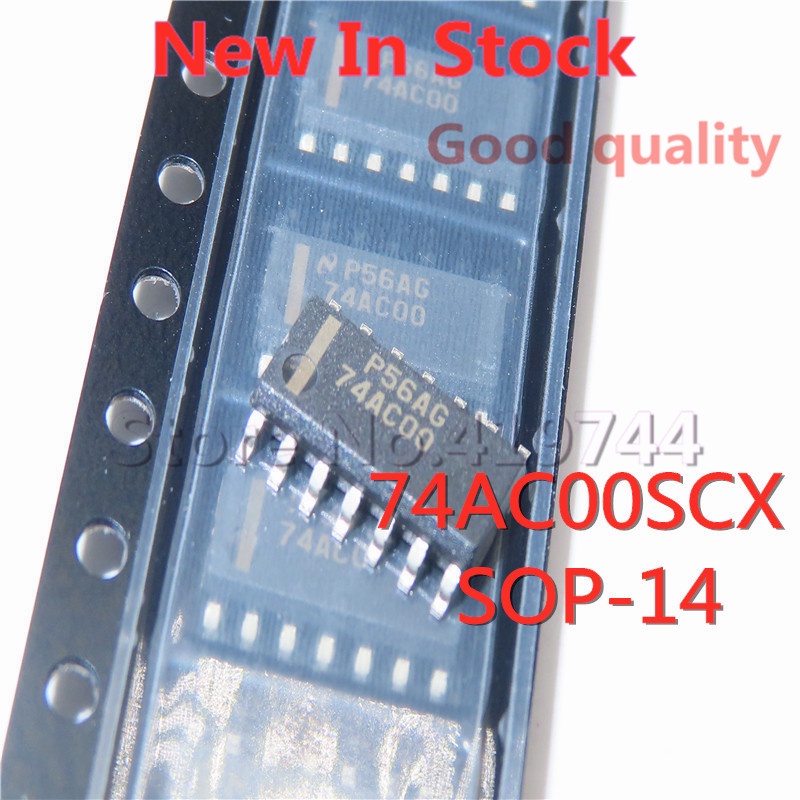 10-50psc 74AC00SCX 74AC00 SOP-14 SMD logic gate-gate Dan inverter In Stock IC Asli Baru