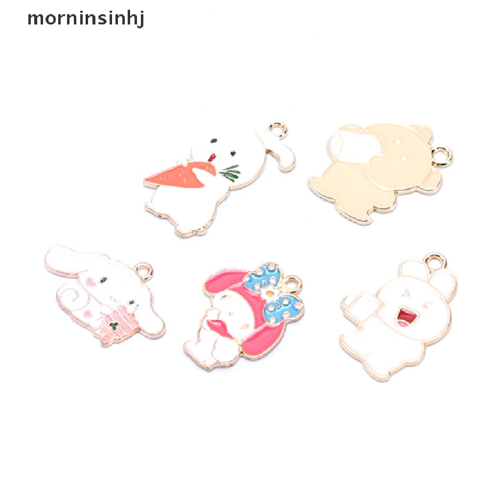 Mornin 10pcs Liontin Kelinciberuang Enamel Untuk Diy Craft