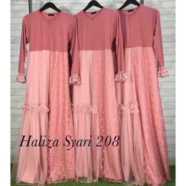 Haliza gamis 208 (gamis only) original by haliza syari