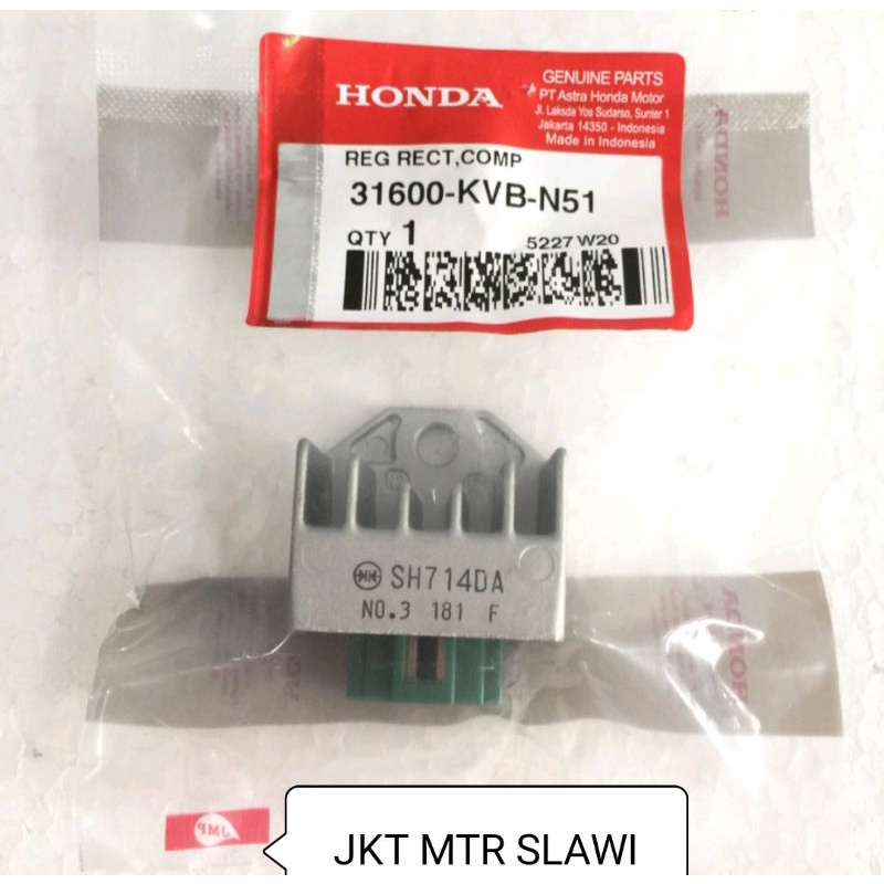 31600-KVB-N51 kiprok atau regulator vario karbu, beat karbu,scoopy karbu, spacy karbu ori honda ahm asli honda