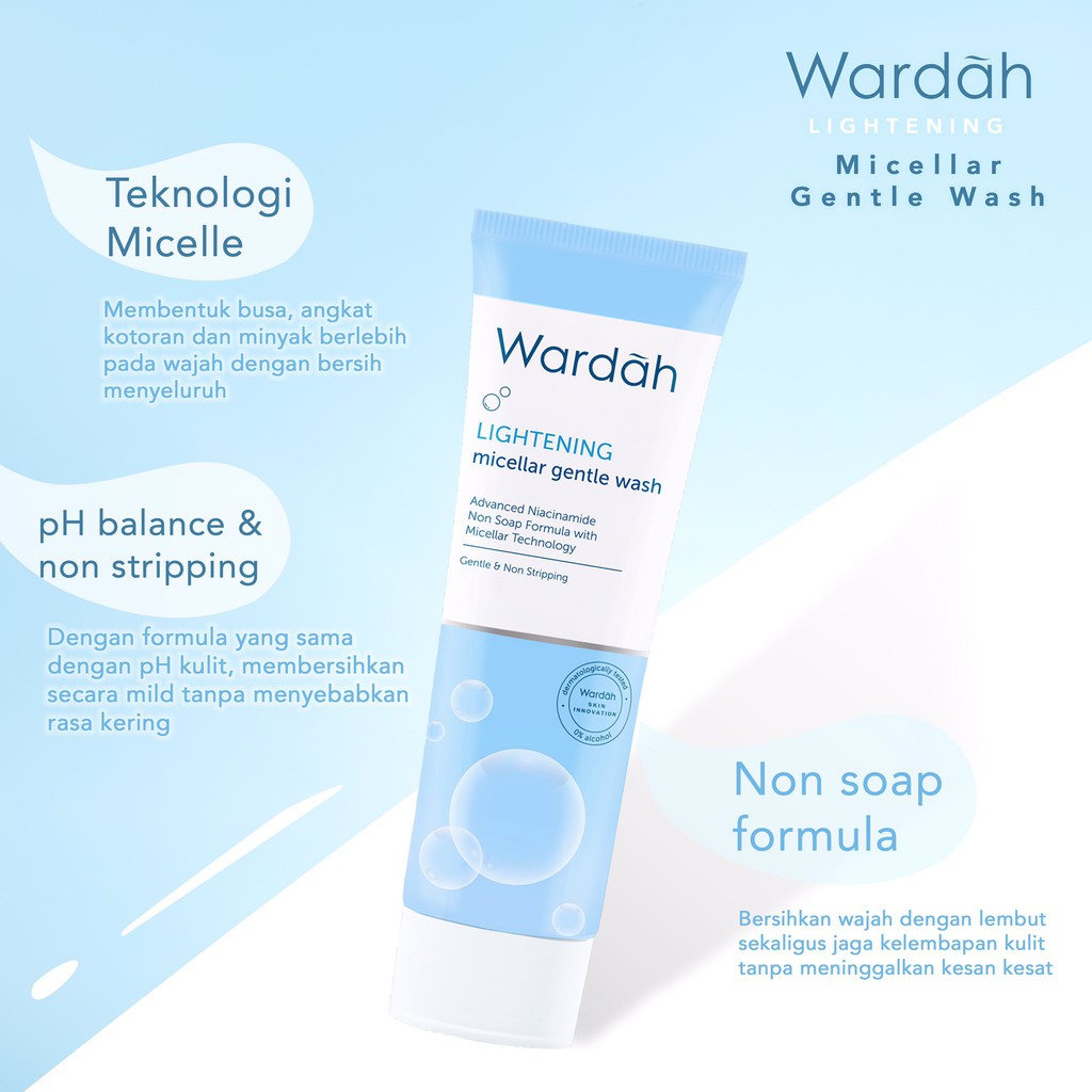 Wardah Lightening Micellar Gentle Wash Pembersih Wajah