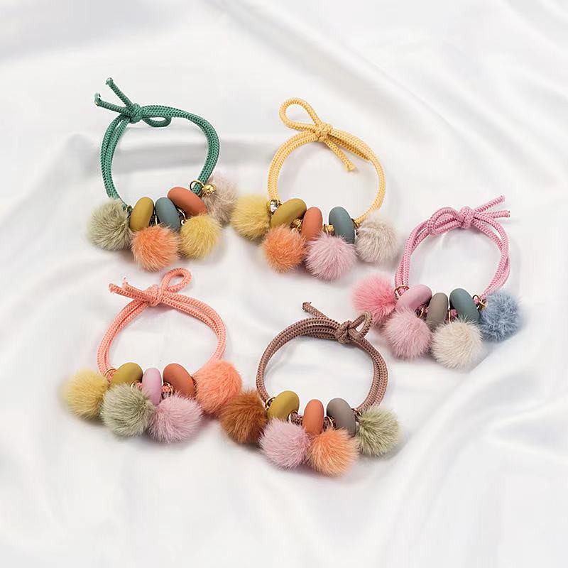 MURMURE.ID | IKAT RAMBUT KOREA SIMPLE MODEL POMPOM BINTANG KARET TALI RAMBUT WANITA HA070 HA071-6