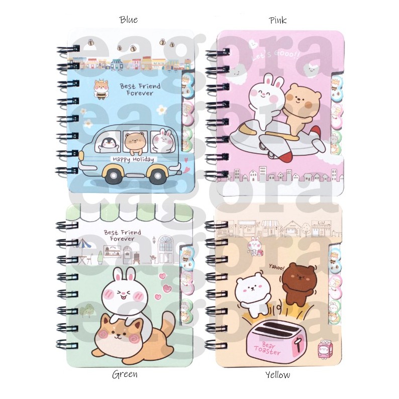

Notebook Line Cony Brown Happy Animal Memo Unik Notepad Lucu Buku Tulis Catatan