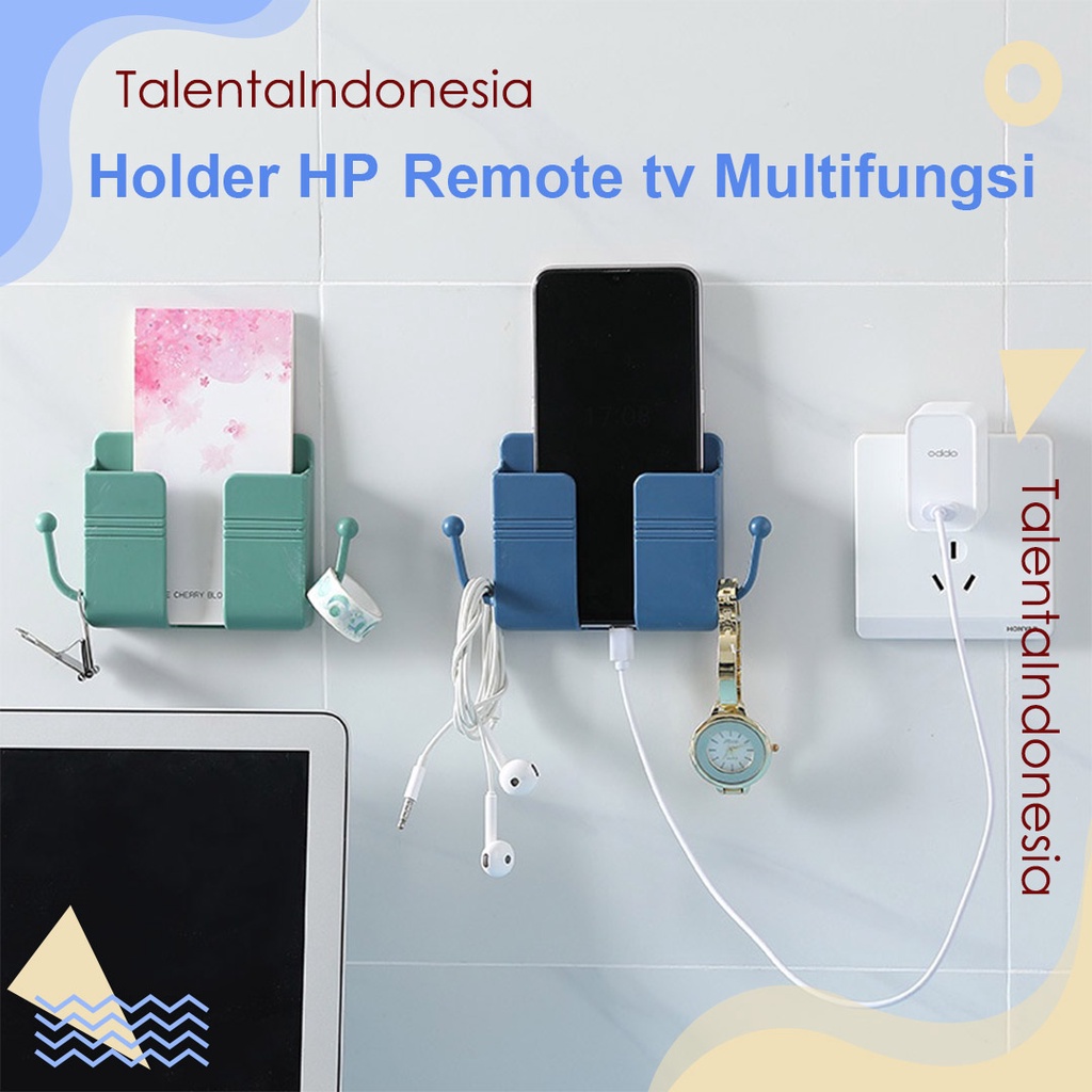 Rak Holder Tempel Dinding Stand Tempat Dudukan Charger Hp Remote AC TV