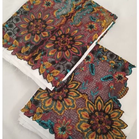 Kain Kebaya Bordir Payet | Kebaya Kartini Kutubaru | Kebaya Pesta Wisuda | Abaya Muslim Modern Balot