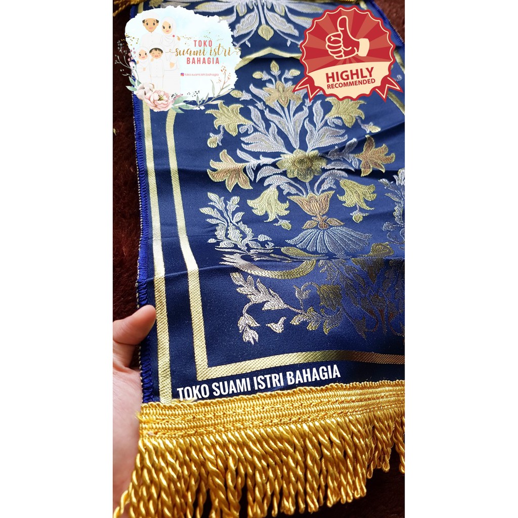 Sajadah Jazan AlNajaf Glossy 35 Cm x 55 Cm Turki Kepala Anak Dewasa Haji Travel Oleh Oleh Haji Murah Mewah Souvenir Bingkisan Kado Hadiah Pernikahan Seserahan Al Namaz Alnamaz