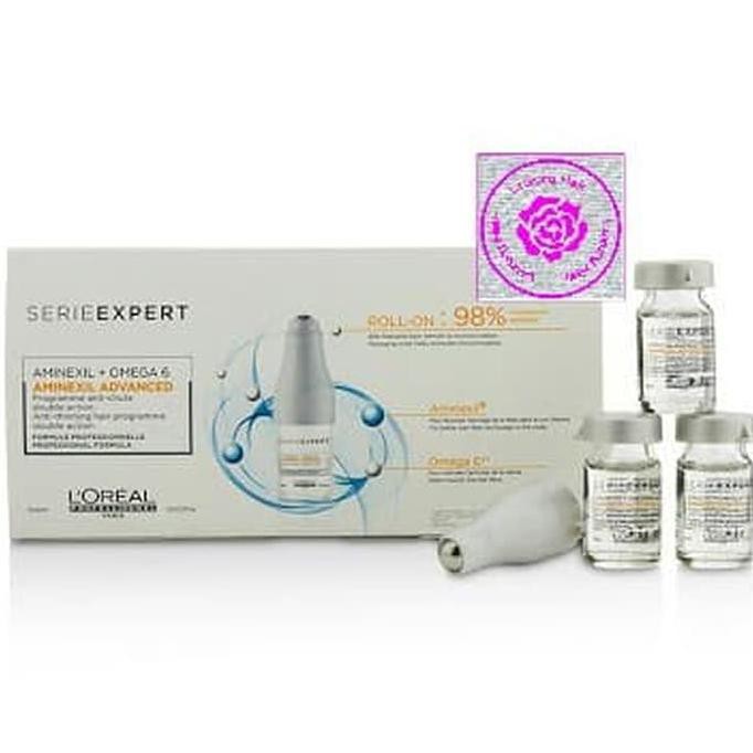 476G84Y7-Terlaris-Sale-- New Loreal L'Oreal Aminexil 10 Ampul Hair Tonic Rontok Penumbuh Rambut