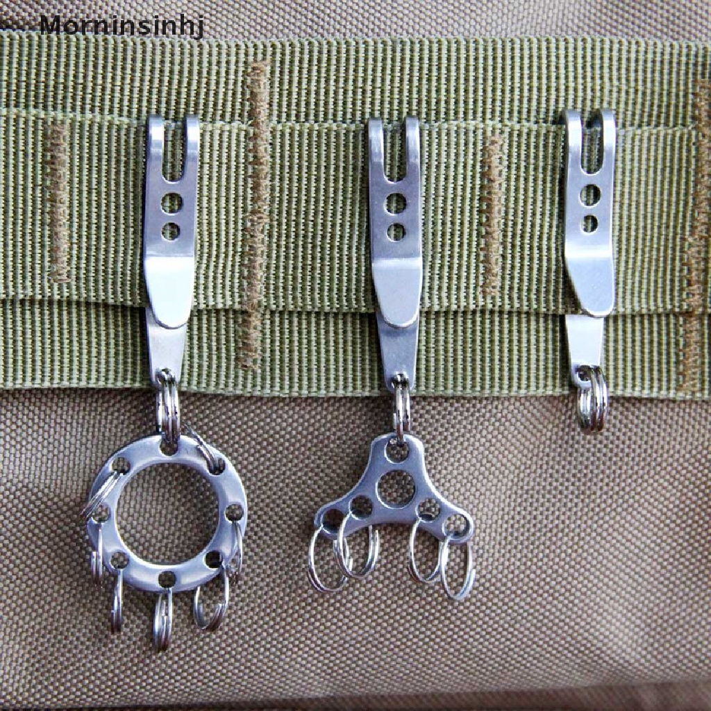 Mornin Klip Carabiner Saku Mini Holder Kunci Untuk Ikat Pinggang Outdoor