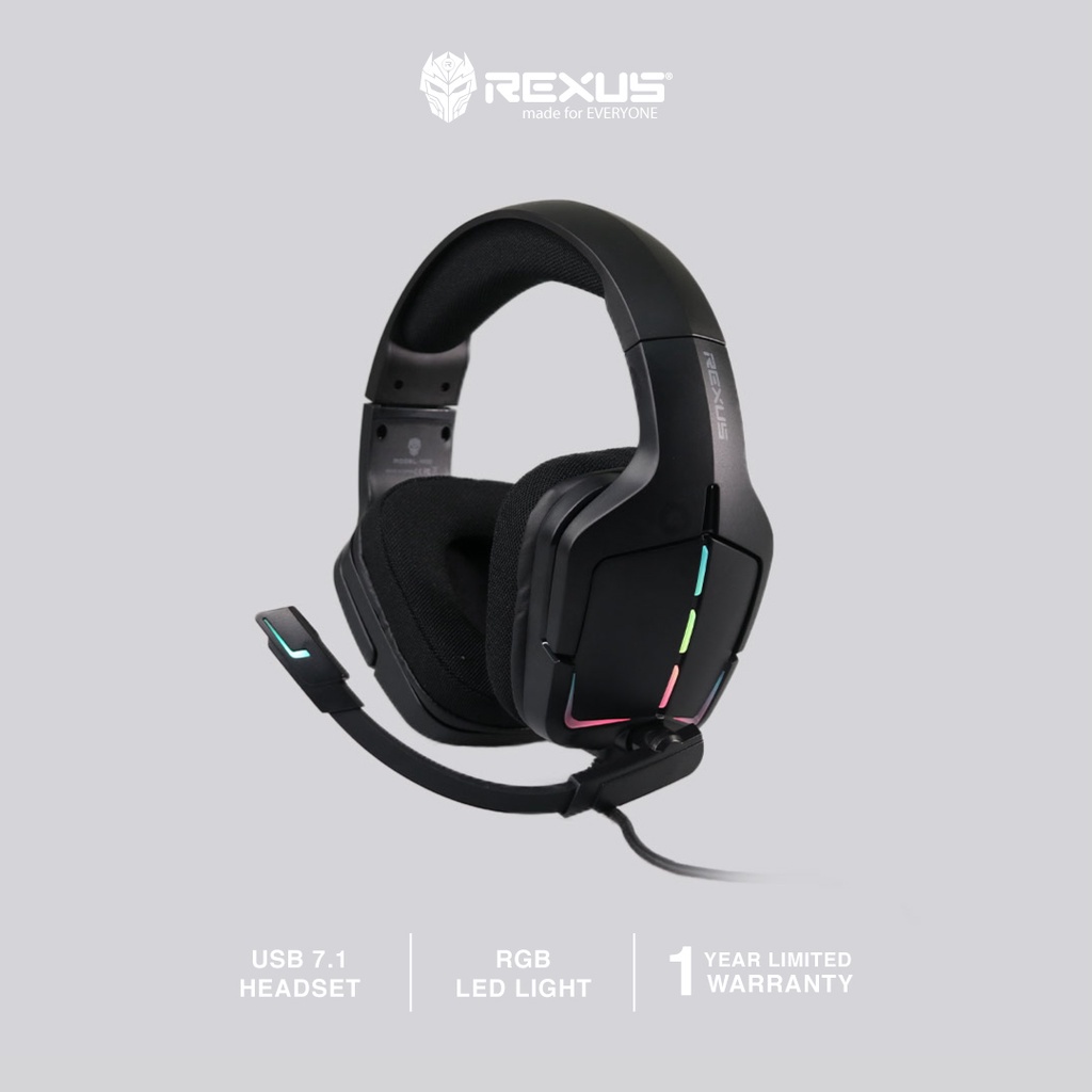 Rexus HX30 Headset Gaming With 7.1 Surround Sound