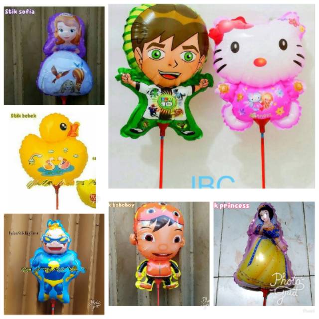 BALON FOIL KARAKTER + STIK