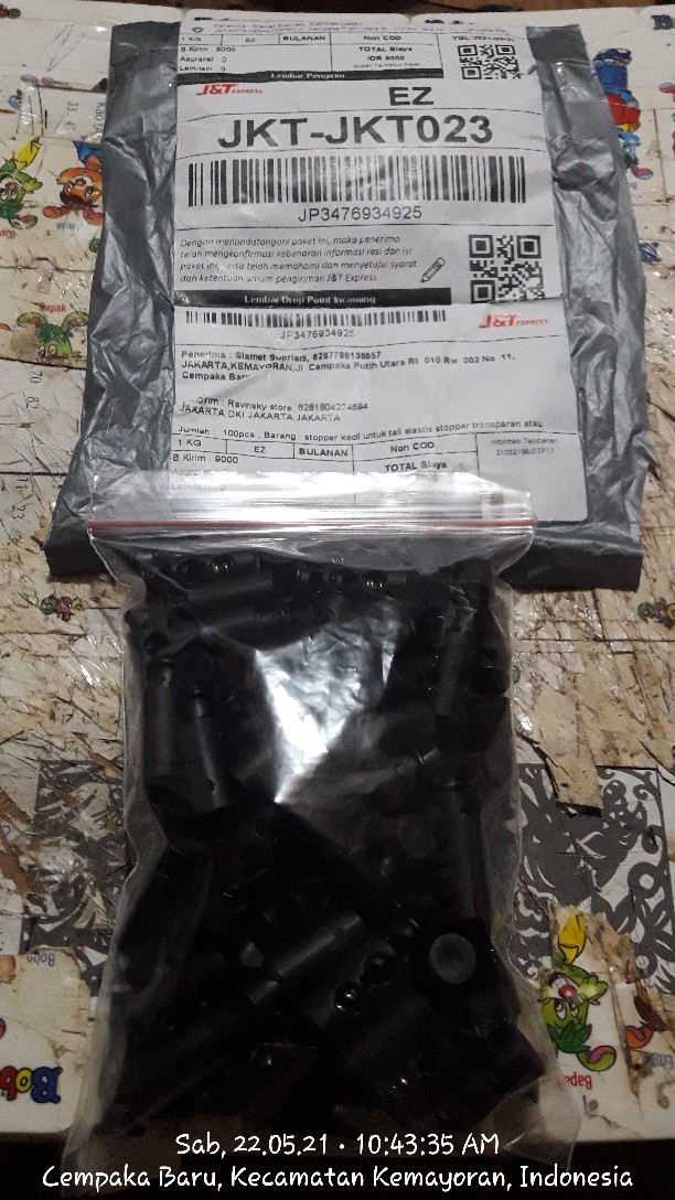 Stopper Kecil Untuk Tali Elastis Stopper Transparan Atau Bening Dan Hitam