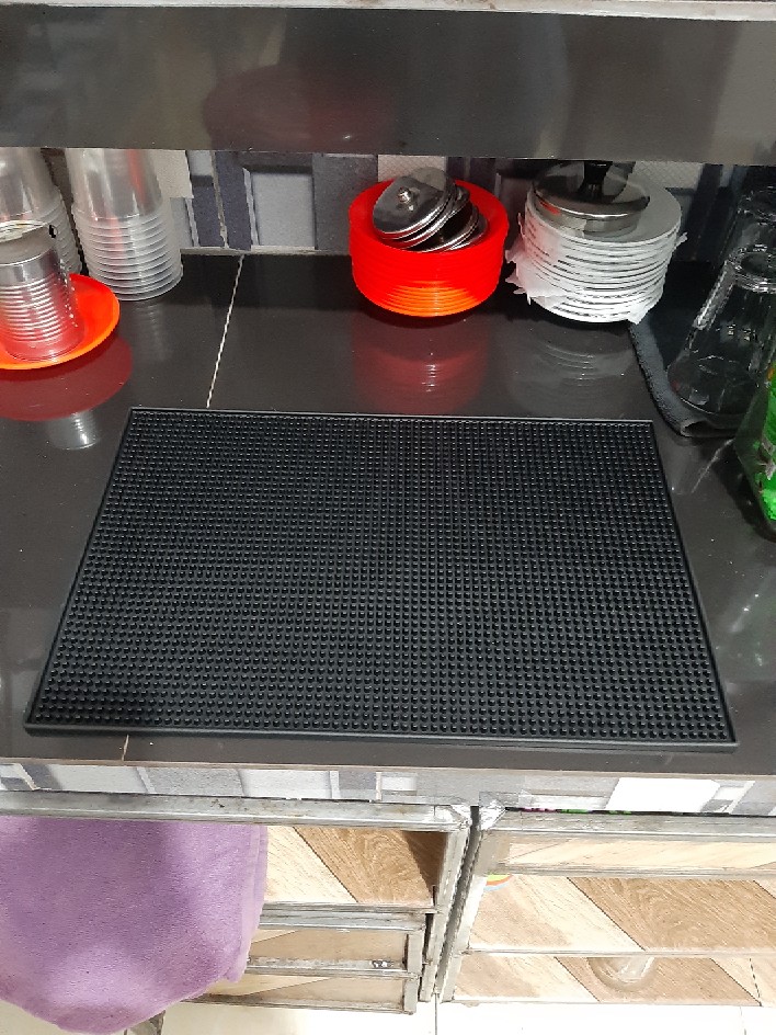 Bar Mat Bartender Rubber Anti Slip / Tatakan Gelas Piring Meja Bar Dapur Cafe / Alas Karet Meja