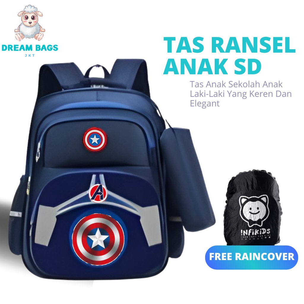 Tas Anak  Ransel Anak Karakter Superhero DB 6112 Size SD Tas Anak Import - Onlan - tas anak laki laki - tas anak tk - tas anak sekolah - tas sekolah anak laki laki sd