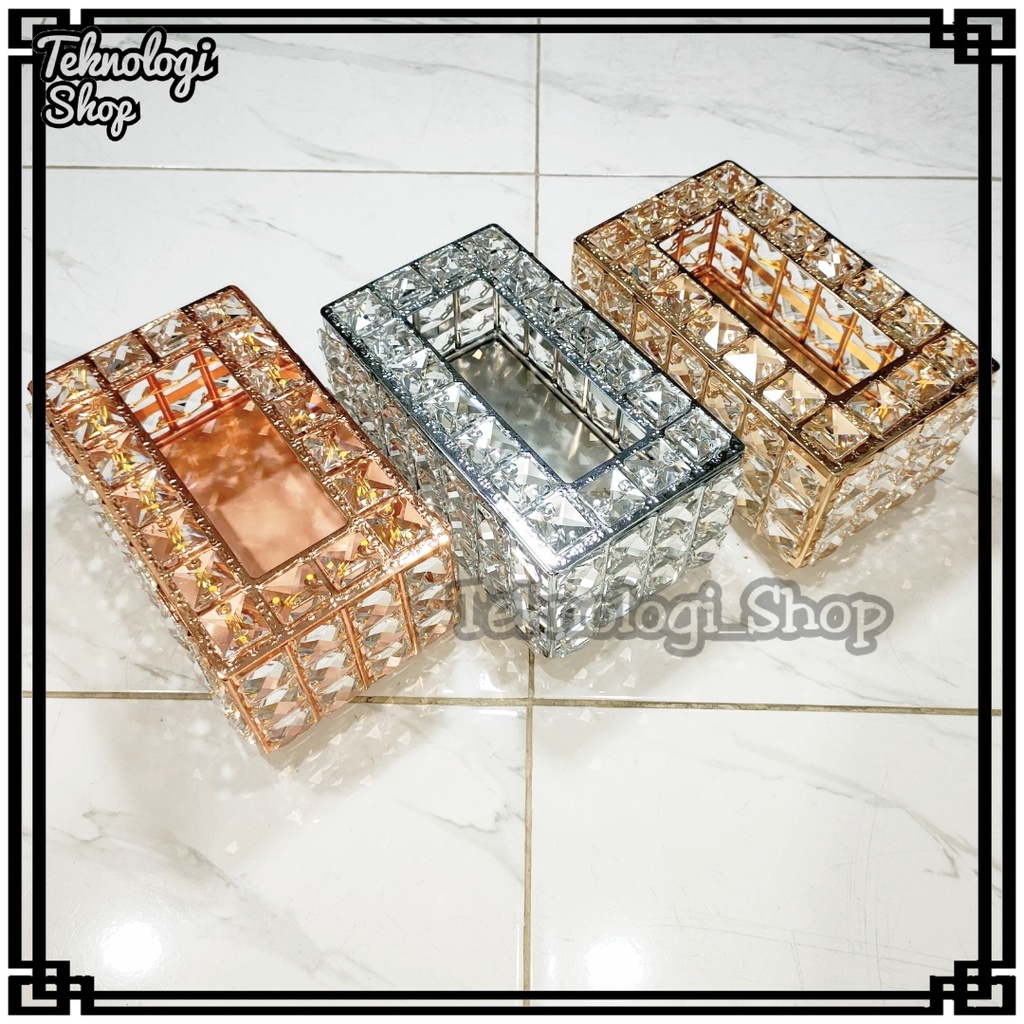 Tempat Tisu Kristal /Tisu Box Crystal /Tempat Kuas Makeup Kristal /Brush Holder Crystal /Crystal Glass