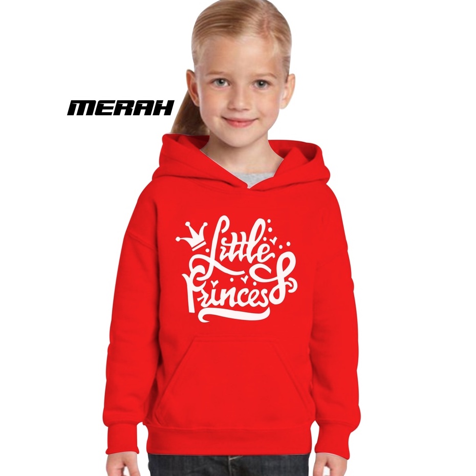 JAKET HOODIE ANAK PEREMPUAN SWEATER SABLON PRINCES TERBARU KEKINIAN BAHAN FLEECE USIA 2TAHUN SAMPAI 12TAHUN