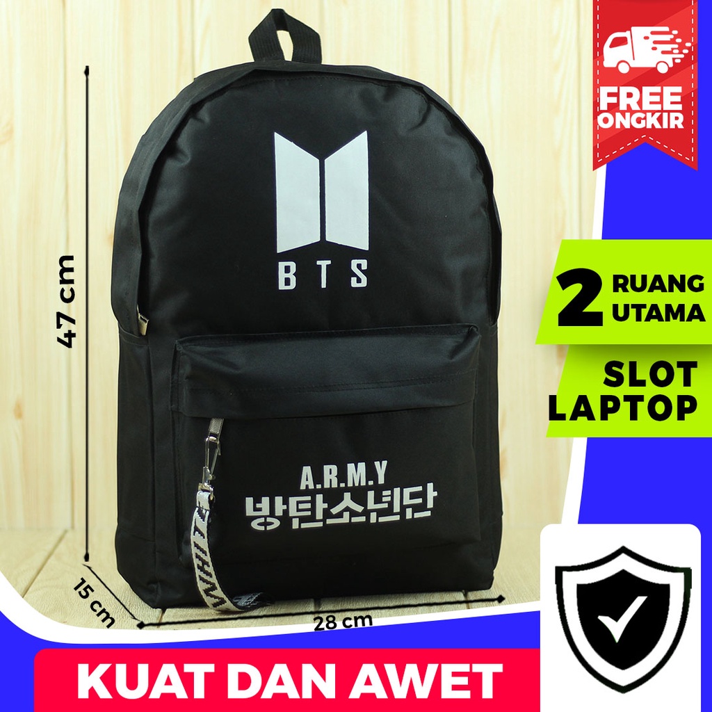 Tas Ransel Cewek Model BTS Terbaru Fashionable Murah Berkualitas Trendy Multifungsi Korean Style