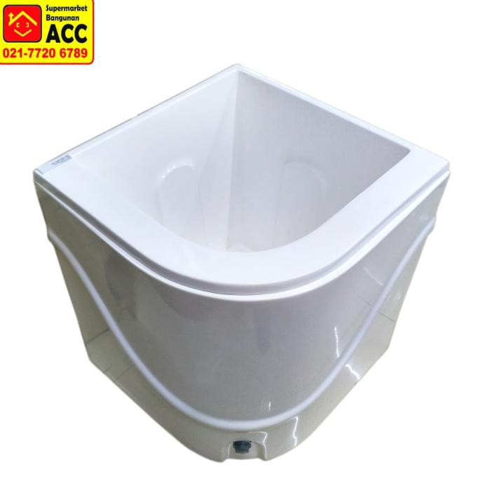 Spesial - Bak Air Marble 65/ Bak Sudut Kamar Mandi Ivory & Putih