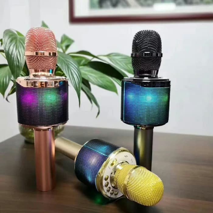 Mic Karaoke KTV LED Microphone Smule Wireless Bluetooth WSTER D03 D-03