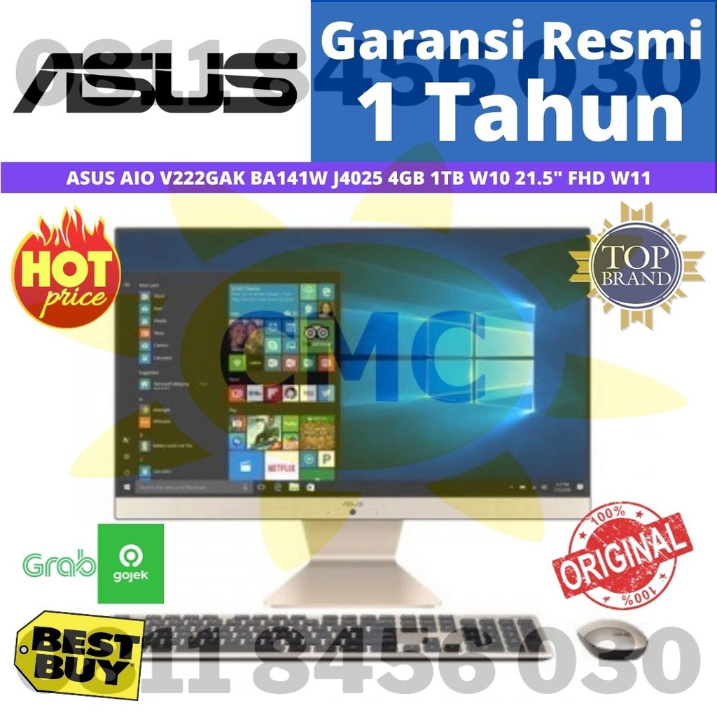 Asus AIl in One V222GAK BA141W Celeron J4025 4GB 1TB HDD 21.5&quot; WIN11