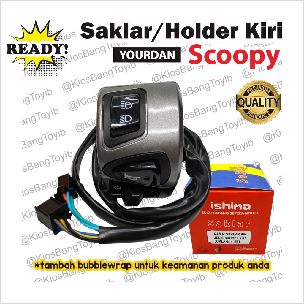 Saklar Holder Handle Switch Kiri Honda Scoopy (ISHIMA)