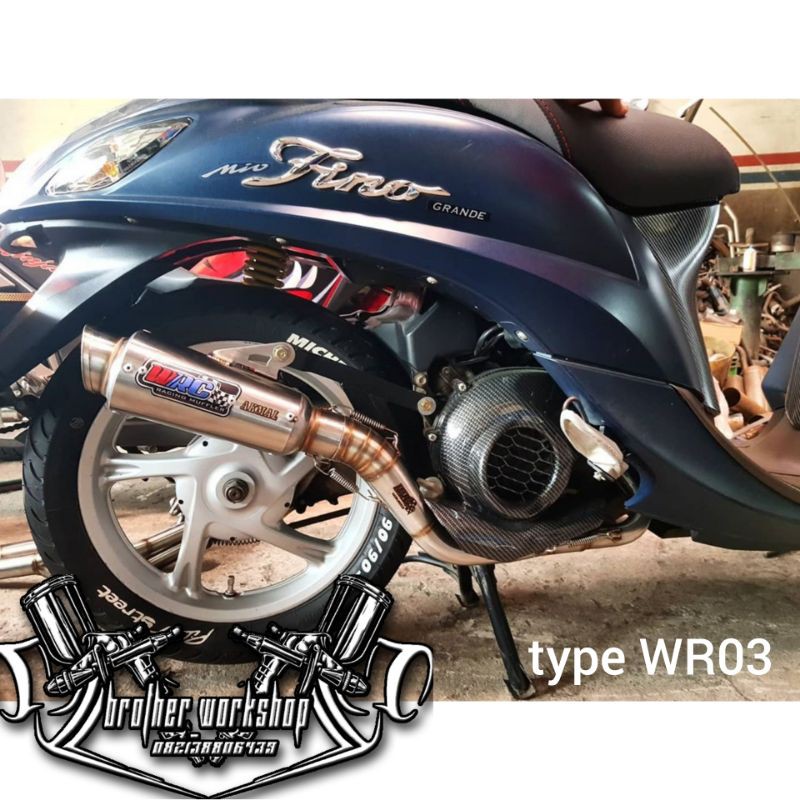 Knalpot WRC Racing Bebasan Fino125 soulgt125 MioM3 type WR03