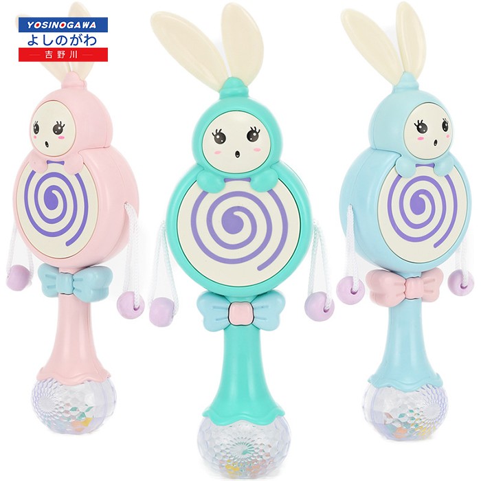 Mainan Bayi Tongkat Genggam Rattle Stick Dengan Musik dan Lampu- YOSINOGAWA