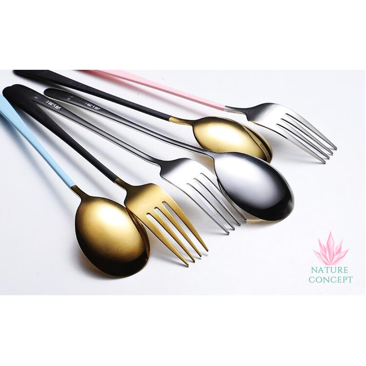 Sendok Garpu High Quality SET Stainless Steel Fork Spoon Set