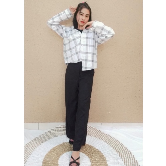 FF FASHION Kemeja Olin Oversize | Kemeja Korea Jumbo Wanita