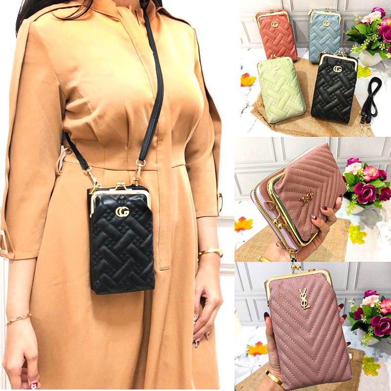 TAS SLEMPANG NV HPO DOMPET HANDPHONE HP WANITA IMPORT CHRISTINE BHL 01 SLP081