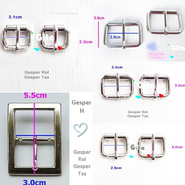 Ring Jalan/Ring Geser Nikel/Ring Tas/Ring Jalan Tas