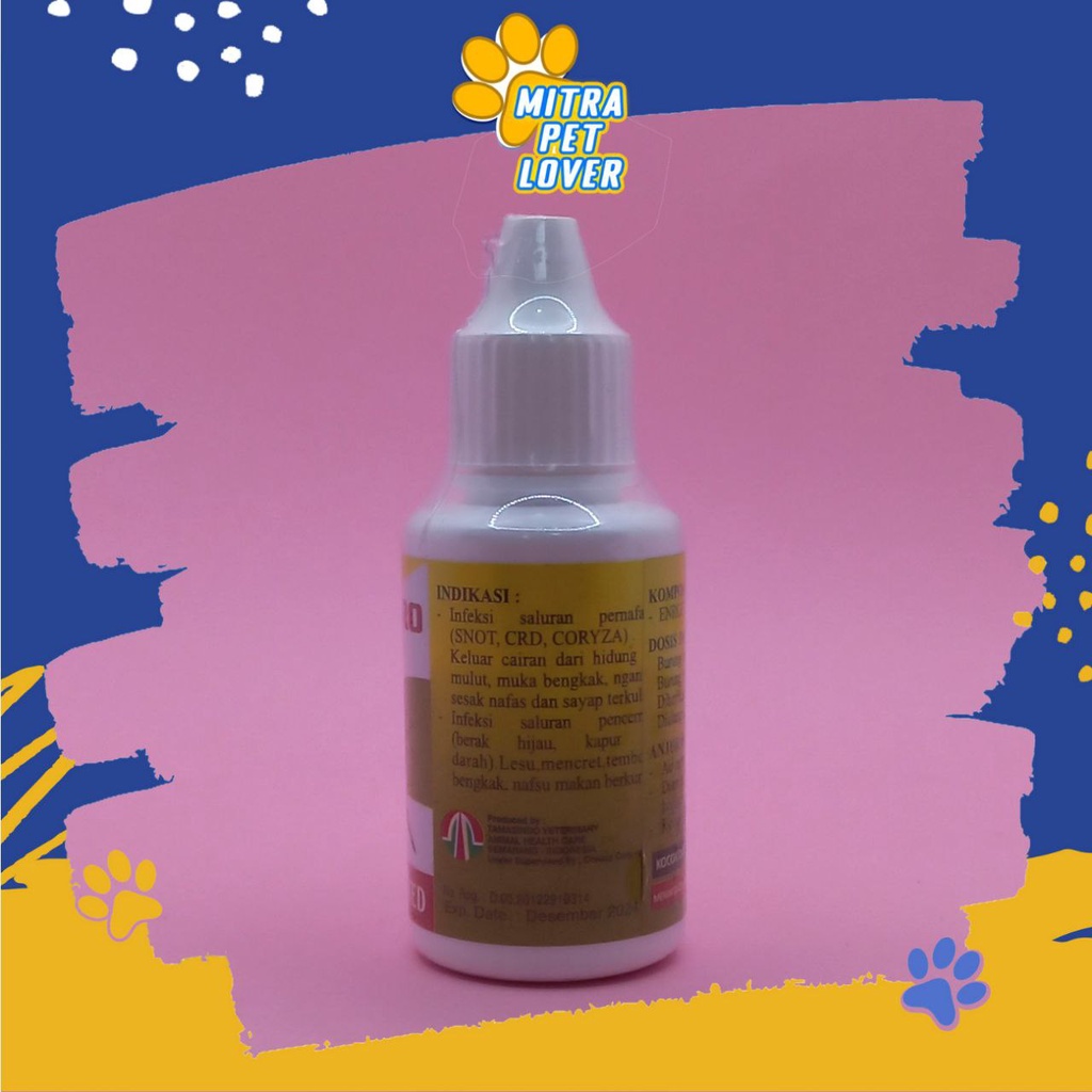 ANTIBIOTIK PERNAFASAN &amp; PENCERNAAN BURUNG - SUPER ENRO 30 ML ORIGINAL - OBAT TETES UNTUK SAKIT INFEKSI SALURAN SESAK NAFAS BURUNG , PILEK BENGKAK NGANTUK - MENCRET - LESU TERKULAI - FLU - MURAH ASLI GARANSI - TAMASINDO VITAMIN HEWAN BIRD MITRAPETLOVER