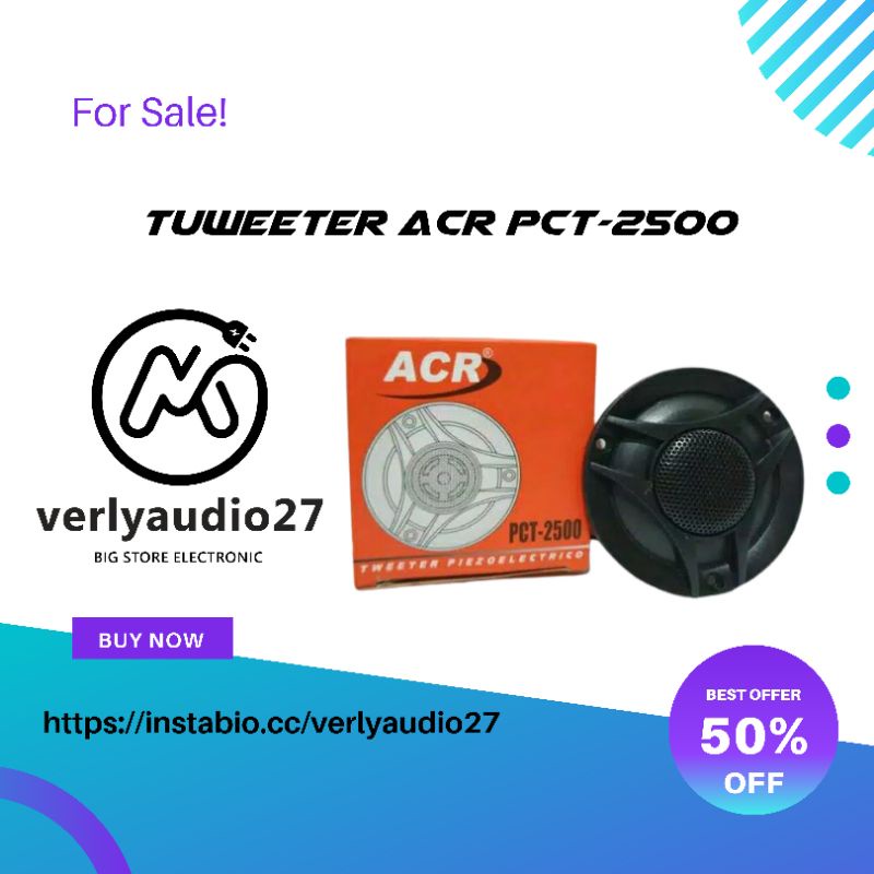 Tuweeter ACR PCT-2500 Tuweter tuwiter Tweter Twitter Tweeter Piezoelectrico Speaker Aktif Kecer
