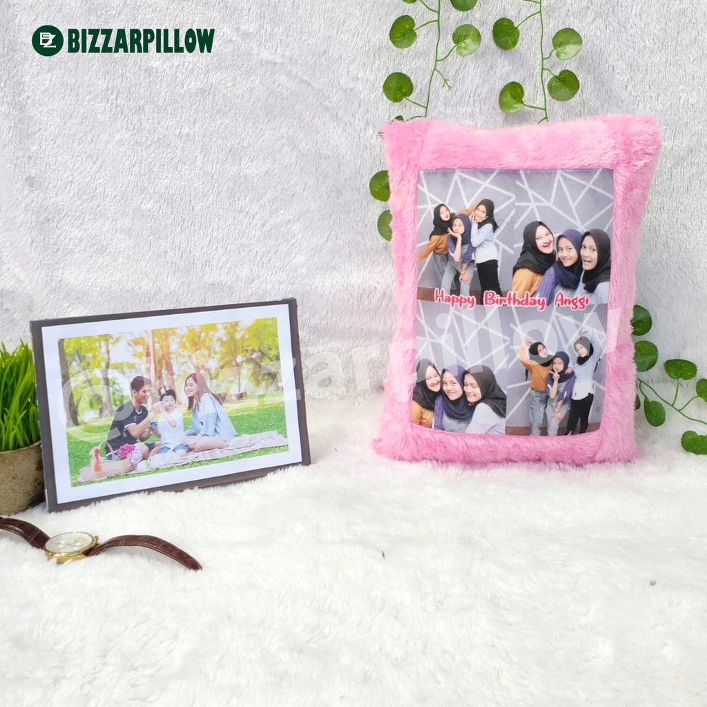 Bizzarpillow Bantal Foto Custom Bulu Rasfur 30x40 cm BZ012