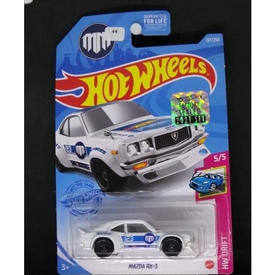 MAZDA RX-3 Putih RX3 LIMITED! $TH Factory Sealed 2021 | Diecast Hot Wheels Mobil Mainan Anak RX 3 White Super Treasure Hunt FS THS