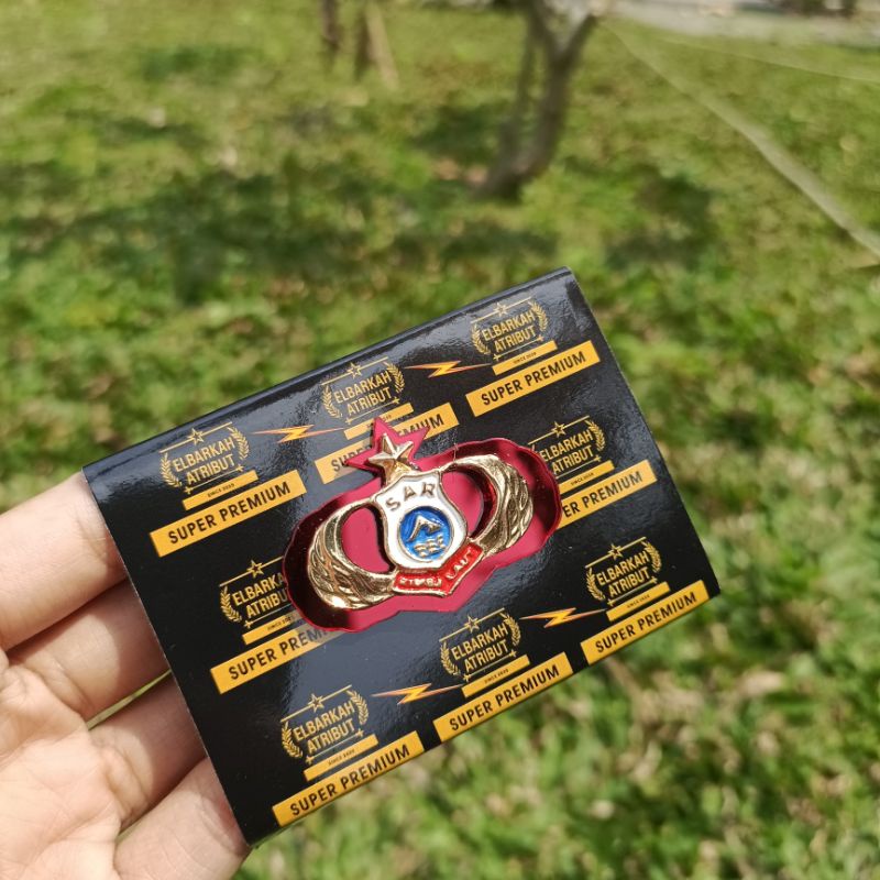 Sar bintang dasar akrilik merah super premium/atribut polisi/atribut polri/sar bintang pengait paku