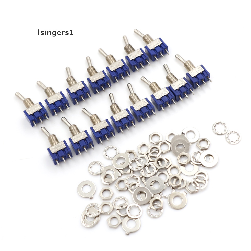 (lsingers1) 15pcs Saklar Toggle Micro SPDT ON-ON 2 Posisi 3 Pin AC 125V 6A