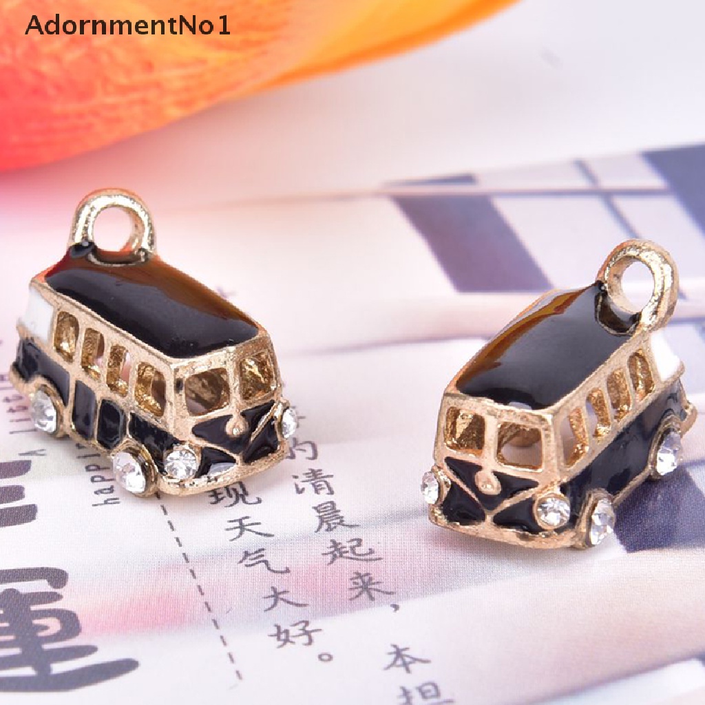 (AdornmentNo1) 5pcs / Set Liontin Bentuk Busses 3D Bahan Alloy Untuk Kerajinan Tangan DIY Charms