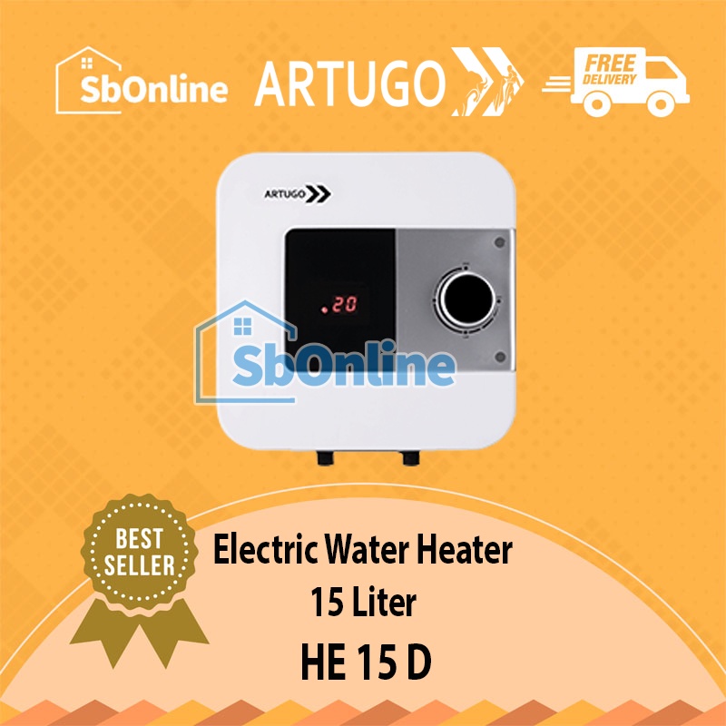 ARTUGO Electric Water Heater Digital Display - HE 15 D