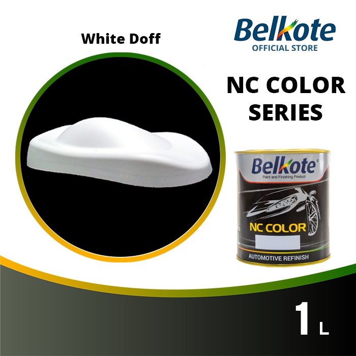 Belkote NC Color Series - Solid, Putih Doff, 1L (Cat Duco / Cat Mobil)