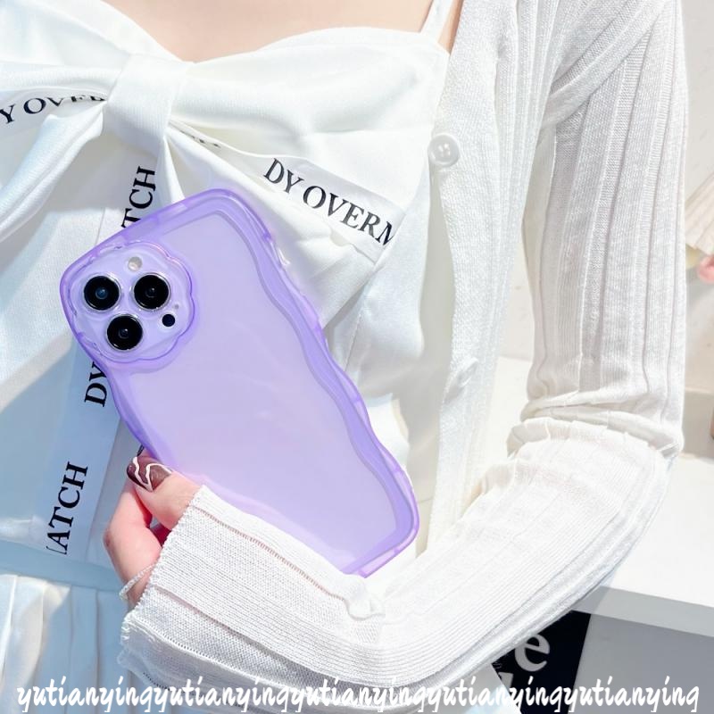 Soft Case Pelindung Lensa Kamera Bahan Tpu Motif Bunga Gelombang Tahan Banting Untuk IPhone XR 7plus 8plus 11 12 13 Pro Max 7 8 XS X SE 2020