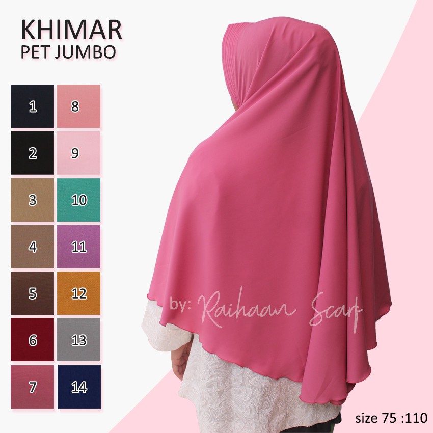 PROMO jilbab hijab syari khimar pet jumbo antem  Shopee 