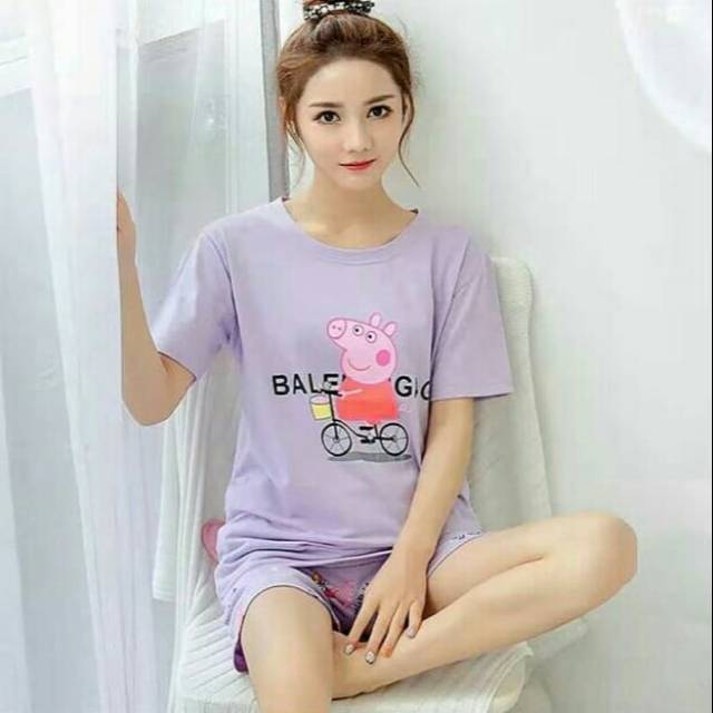 SETELAN KAOS  IMPORT  FIT L MURAH BAJU TIDUR DEWASA Shopee  