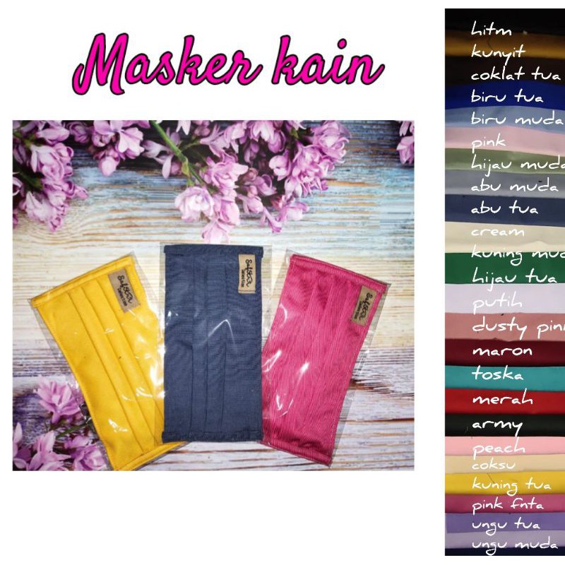 masker kain ECER spesial label Safitri collection
