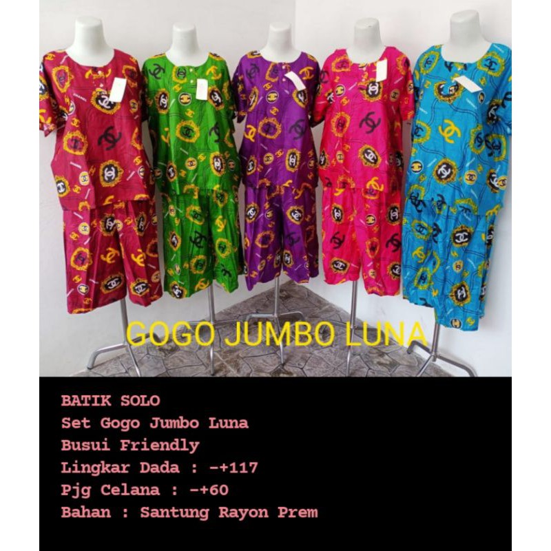 SETELAN CHANEL || SETELAN BATIK JUMBO || SETELAN GOGO JUMBO || DASTER JUMBO